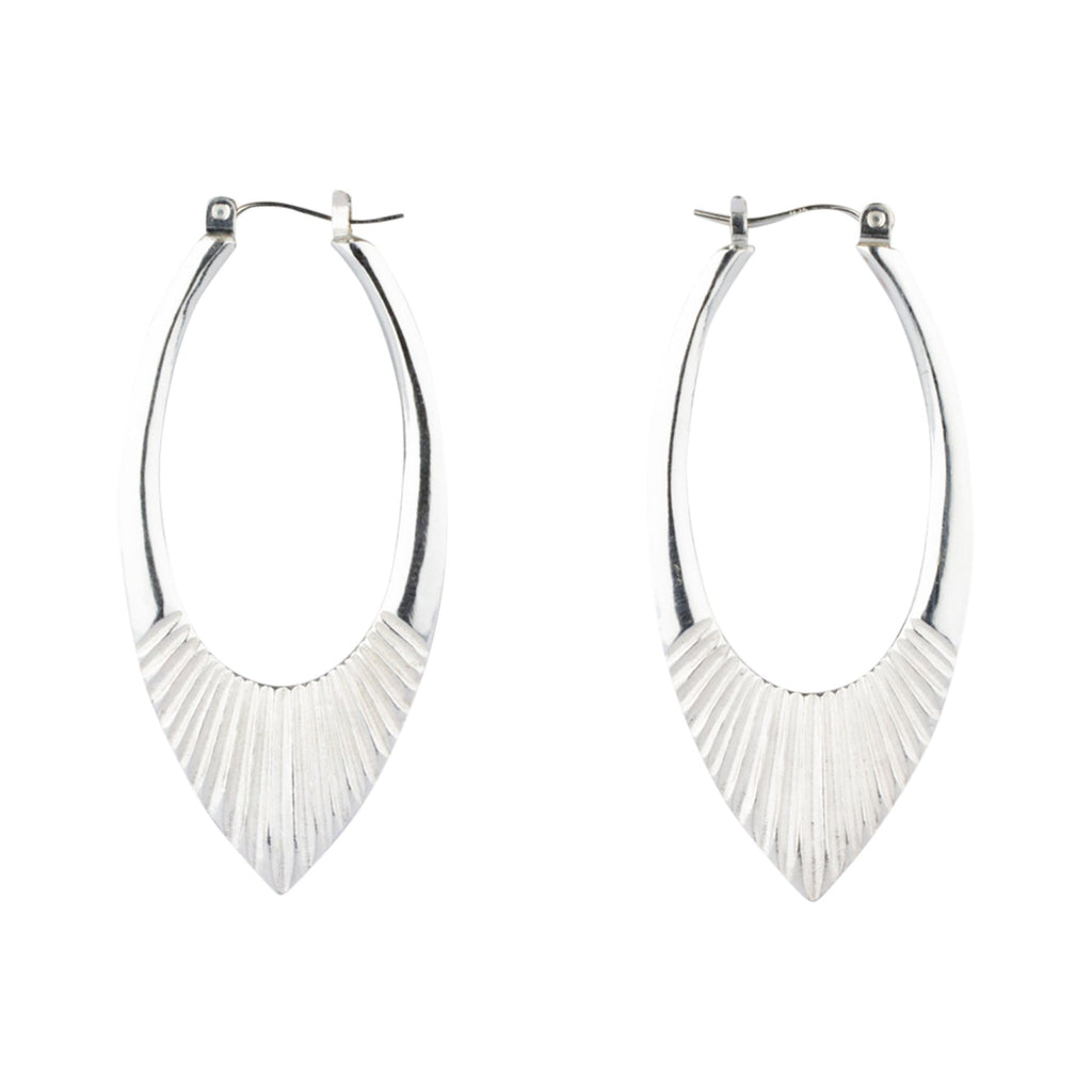 Silver Large Helios Hoops