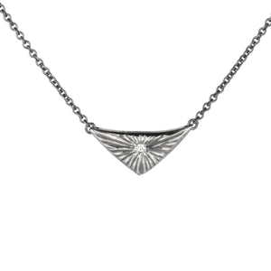 Oxidized Silver Flash Necklace