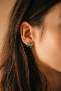 Karma Huggie Earring - Turquoise