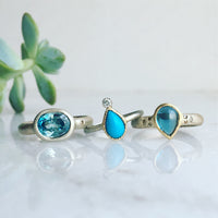 SLEEPING BEAUTY TURQUOISE + DIAMOND RING