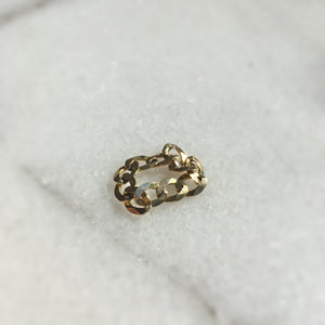 Gold Curb Link Chain Ring