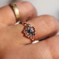 Big Poppy Black Diamond Ring