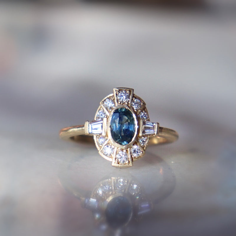 ‘Estelle’ Sapphire + Diamond Ring