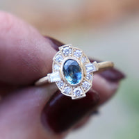 ‘Estelle’ Sapphire + Diamond Ring
